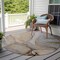 Homeroots 8' Round Beige Round Abstract Washable Non Skid Indoor Outdoor Area Rug 559672 - alternate 8