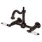 Kingston Brass Two-Handle Wall Mount Bridge Kitchen Faucet, Oil Rubbed Bronze KS1265WLL - alternate 1