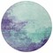 Homeroots 8' Blue And Purple Round Abstract Washable Indoor Outdoor Area Rug 604835 - alternate 5
