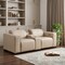 Homeroots 93in Cream and Brown Leather Power Reclining Loveseat With Storage 720539 - alternate 4