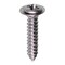 Auveco 8 x 7/8in Phillips Oval Hex Sems Tapping Screw Flush Chrome, 100PK 2775 - alternate 1