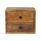 Homeroots 12" Oak Solid Wood Two Drawer Floating Nightstand 722525 - alternate 1