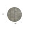 Homeroots 8' Taupe Brown And Beige Round Patchwork Washable Indoor Outdoor Area Rug 581625 - alternate 5