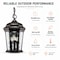 Euri Lighting Bronze LED Hanging Lantern with Flickering Flame, Dual Modes, Water Glass, Wall Switch EHL-130W-MD - alternate 2