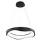 Vaxcel Bowen 1-Light Black Contemporary Chandelier, Frosted Shade, LED Pendant Fixture H0310 - alternate 1