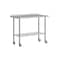 Flash Furniture Rawcliffe SS 18Ga Work Table w/1.5in. Backsplash, Undershelf and 2 Locking Casters, 48 x 24 x 36 NH-WT-2448BSP-CAS-GG - alternate 1