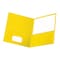 Oxford Twin Pocket Folders, Letter Size, Yellow, 25PK 57509 - alternate 1