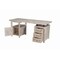 Homeroots 68" Gray Solid Wood Writing Desk With Three Drawers 569607 - alternate 6