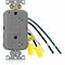 Leviton SmartlockPro GFCI 20A TR/PI Ind Gr Gray GFTR2-5LG - alternate 1
