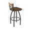 Holland Bar Stool Co Revelle 25in Swivel Counter Stool with Pewter Finish, Medium Back and Canter Thatch Seat 881 - alternate 5