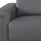 Homeroots 100" Dark Gray Top Grain Leather Reclining Metal USB Sofa 720359 - alternate 5