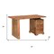 Homeroots 54" Brown Solid Wood Writing Desk and Bookshelf Set With Three Drawers 634358 - alternate 2