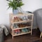 Lavish Home Shoe Storage Rack 4-Tier Wood Shoe Organizer Shelf Holds 12 Pairs Sneakers or Boots, Light Oak 83-10-4 - alternate 2