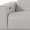 Homeroots 179" Light Gray Top Grain Leather Reclining Metal USB Sofa 720321 - alternate 3