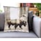 Homeroots 18" Brown And Cream Bison Linen Throw Pillow Cover 608176 - alternate 1