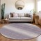 Homeroots 8' Lavender And Ivory Round Abstract Washable Indoor Outdoor Area Rug 599984 - alternate 4