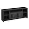 Homeroots 59in Black Cabinet Enclosed Storage TV Stand 490380 - alternate 1