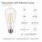 Euri Lighting ST19 LED Filament Bulb, 7W, 800 lm, 75W Eq., 2700K, E26, Dimmable, Wet Rated, UL VST19-3000e - alternate 1