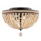Jonathan Y Dune Wood Bead 15.25" 3-Light Bohemian Farmhouse Iron LED Semi Flush Mount, Oil Rubbed Bronze/Light T JYL9903A - alternate 1