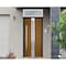 Vdomdoors Steel Door Deux 1744 Natural Oak Transom White Window Stainless Inserts Single Modern Painted-W36xH DEUX1744EXD-OAKW-W36xH80+16-RH-O - alternate 6