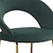 Homeroots Green and Gold Velvet and Metal Curved Back Dining Side Chair 719659 - alternate 4