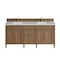 James Martin Vanities Brittany 72" Double Vanity, Pecan w/ 3 CM Lime Delight Silestone Top 655-V72-PCN-3LDL - alternate 1