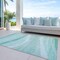 Homeroots 3' X 5' Aqua And Sky Blue Abstract Washable Indoor Outdoor Area Rug 603701 - alternate 6