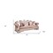 Homeroots 42" Rosegold Velvet Sofa And Toss Pillows With Silver Legs 348648 - alternate 3