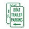 Signmission Boat Trailer Parking With Left Arrow Symbol, 12'' X 18'' 2 Signs, Heavy Gauge Aluminum, 2PK A-1218-2PACK-24295 - alternate 1