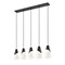 Z-Lite Aimie 5-Light Linear Chandelier, 7 in W, Matte Black 828P7-5L-MB - alternate 2
