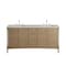 James Martin Vanities Kinnsden 72" Double Vanity, Weathered Oak w/ 3 CM Lime Delight Silestone Top D680-V72-WTO-3LDL - alternate 1