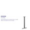 Flash Furniture Restaurant Table T-Base with 3" Dia. Bar, 22 in W, 5 in L, 40.5 in H, Cast Iron, Iron, Black XU-T0522-BAR-GG - alternate 3