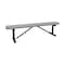 Leisure Craft 6' Standard Bench With No Back, Perforated Metal, Portable, Granite B6XPP-PERF-GRANITE - alternate 1