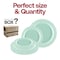 Smarty Had A Party Turquoise Vintage Round Plastic Dinnerware Value Set (120 Dinner Plates + 120 Salad Plates), 240PK 860TQVP-CASE - alternate 4