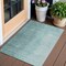 Homeroots 3' X 5' Teal Blue And Aqua Abstract Washable Indoor Outdoor Area Rug 588232 - alternate 1