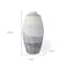 Homeroots 17" Cream And Gray Geometric Ceramic Table Vase 608291 - alternate 3