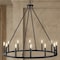 Jonathan Y Oberto 36" 12-Light Iron Classic Industrial Ring LED Chandelier, Oil Rubbed Bronze JYL7497A - alternate 6