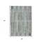 Homeroots 8' X 10' Teal Blue And Brown Striped Washable Indoor Outdoor Area Rug 631566 - alternate 3