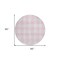 Homeroots 8' Pink And Gray Round Plaid Washable Indoor Outdoor Area Rug 595423 - alternate 3