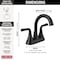 Delta Kayra Two Handle Centerset Bathroom Faucet 2533LF-BLMPU - alternate 2