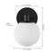 Jonathan Y Modernist Globe 5.75" 1-Light Metal/Frosted Glass Modern Contemporary LED Vanity, Black JYL3540B - alternate 5