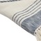 Homeroots 60" X 50" Blue and Off White Woven Cotton Striped Throw Blanket with Fringe 516482 - alternate 5
