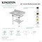 Kingston Brass 36-Inch Carrara Marble Console Sink with Acrylic Legs and Shelf, 8-Inch, 3-Hole KVPB36MAB1 - alternate 2