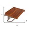 Homeroots 14" X 22" Brown Teak Rectangular Shower Bench 549334 - alternate 2