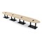 Skutchi Designs Oval Conference Table With Power, 48 in W, 240 in L, Brown HAR-OVL-48X240-DOU.BK-K525-EBLK - alternate 1