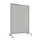 Ghent EZ Mobile Glassboard, Aluminum Frame, Non-Magnetic, 75"H x 50"W, Gray EZ1NA7550GY - alternate 1