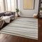 Homeroots 9' X 12' Ivory And Gray Striped Washable Indoor Outdoor Area Rug 597335 - alternate 5