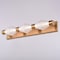 Vaxcel Fairmont 3-Light Vanity Light, Muted Brass, Art Deco, Clear Ribbed Glass, 25.5-In. Wide W0588 - alternate 2