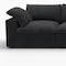 Homeroots Black Linen Blend Modular L Shaped Five Piece Corner Sectional 714579 - alternate 4