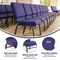 Flash Furniture 18.5"W Church Chair in Purple Fabric w/ Book Rack, 4PK 4-XU-CH-60096-PU-BAS-GG - alternate 3